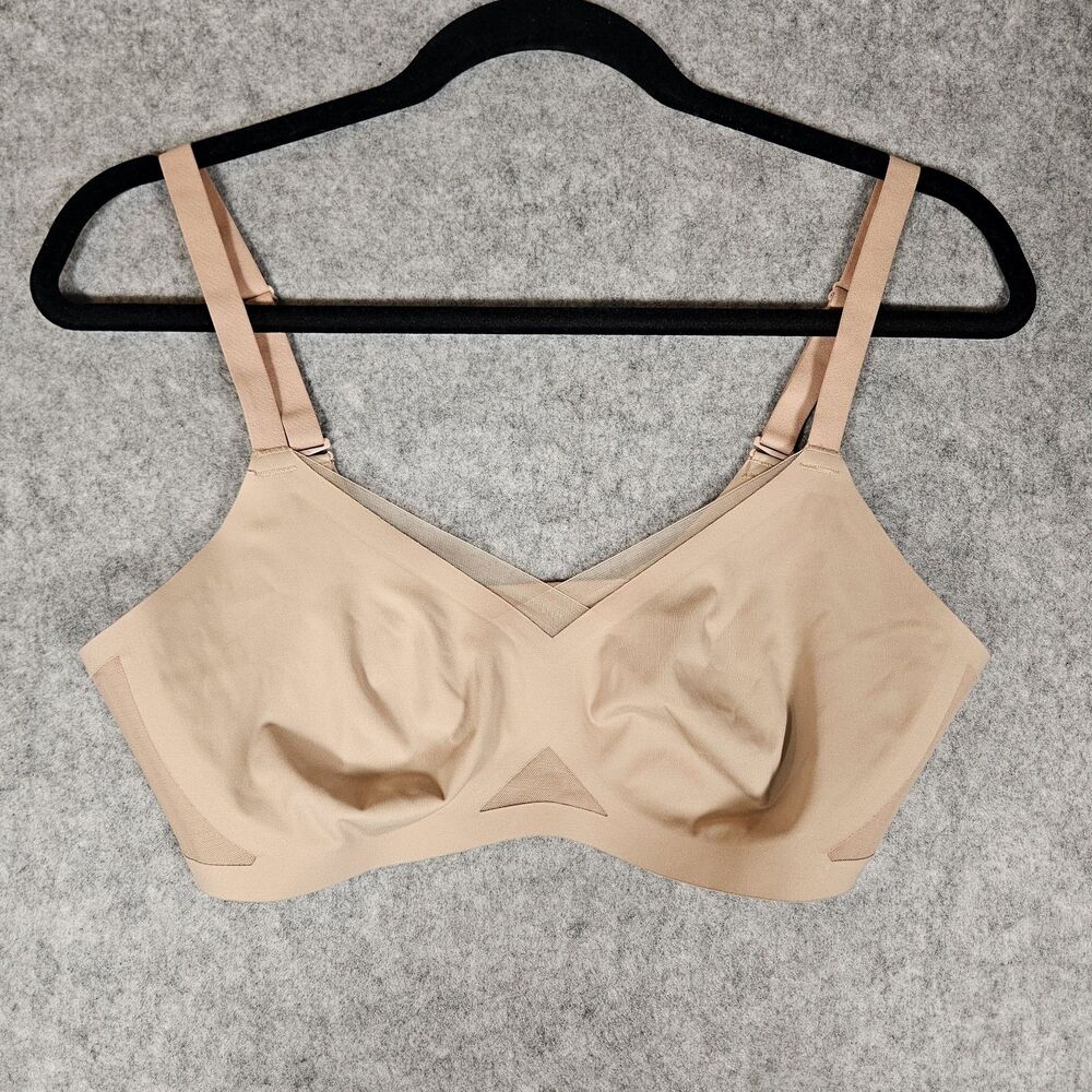 Honeylove Tan Crossover Wireless LWBR0302V3 Comfort Support Bra Size M (36B/C)